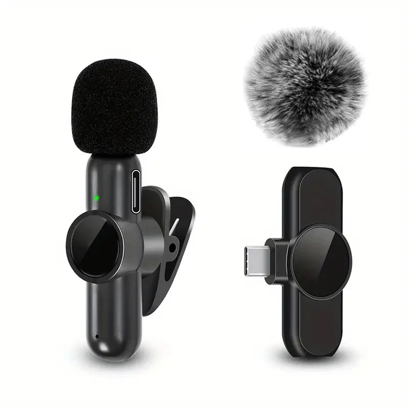 Micrófono Lavalier Inalámbrico - Grabación de Audio y Vídeo para Móvil