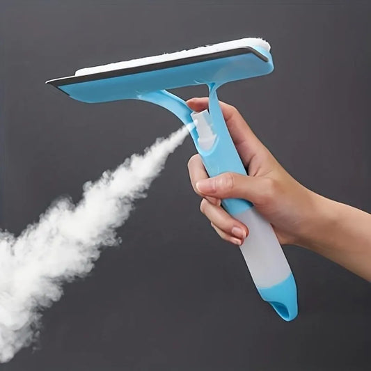 Limpiacristales Multifunción con Pulverizador - Escobilla de Goma para Hogar y Coche