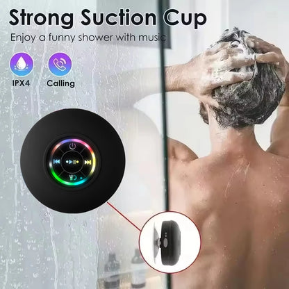 Altavoz Bluetooth Portátil con Ventosa - Resistente al Agua para Baño y Exterior