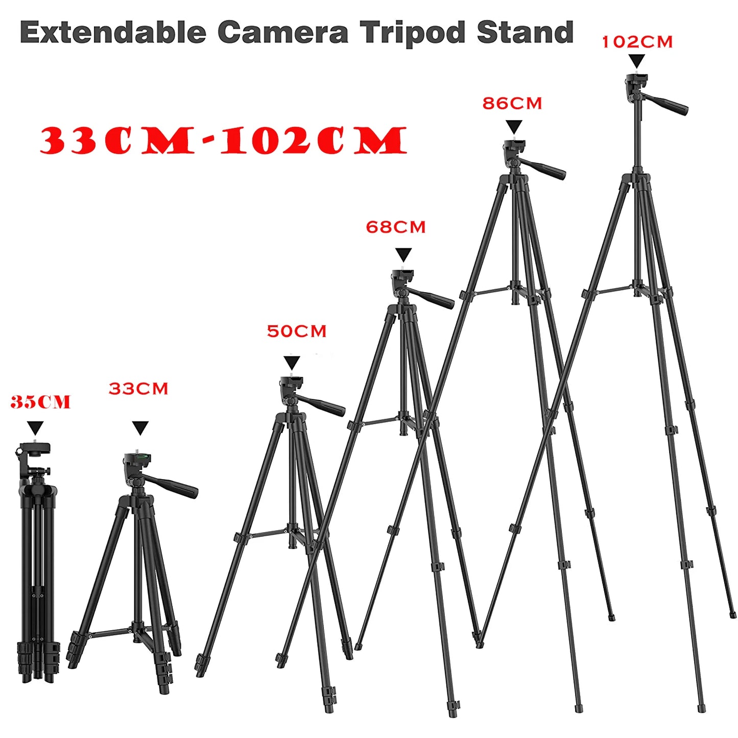 Trípode para Móvil 102cm con Mando Bluetooth - Soporte Universal para Foto y Vídeo