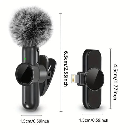 Micrófono Lavalier Inalámbrico - Grabación de Audio y Vídeo para Móvil