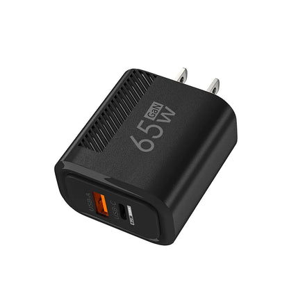 Cargador GaN 65W USB-C - Carga Rápida para iPhone, Samsung y Portátil