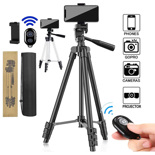 Trípode para Móvil 102cm con Mando Bluetooth - Soporte Universal para Foto y Vídeo